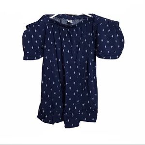 OLD NAVY Off the shoulder blue shirt / Sz: S